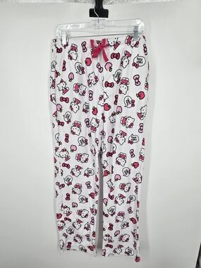 Sanrio Hello Kitty Pink White Pajama Pants Small (7854)